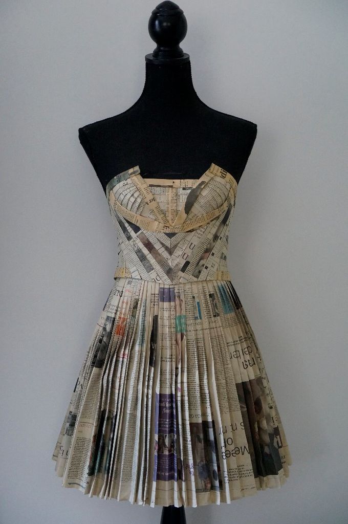 A Dress Made out of Old Newspaper 